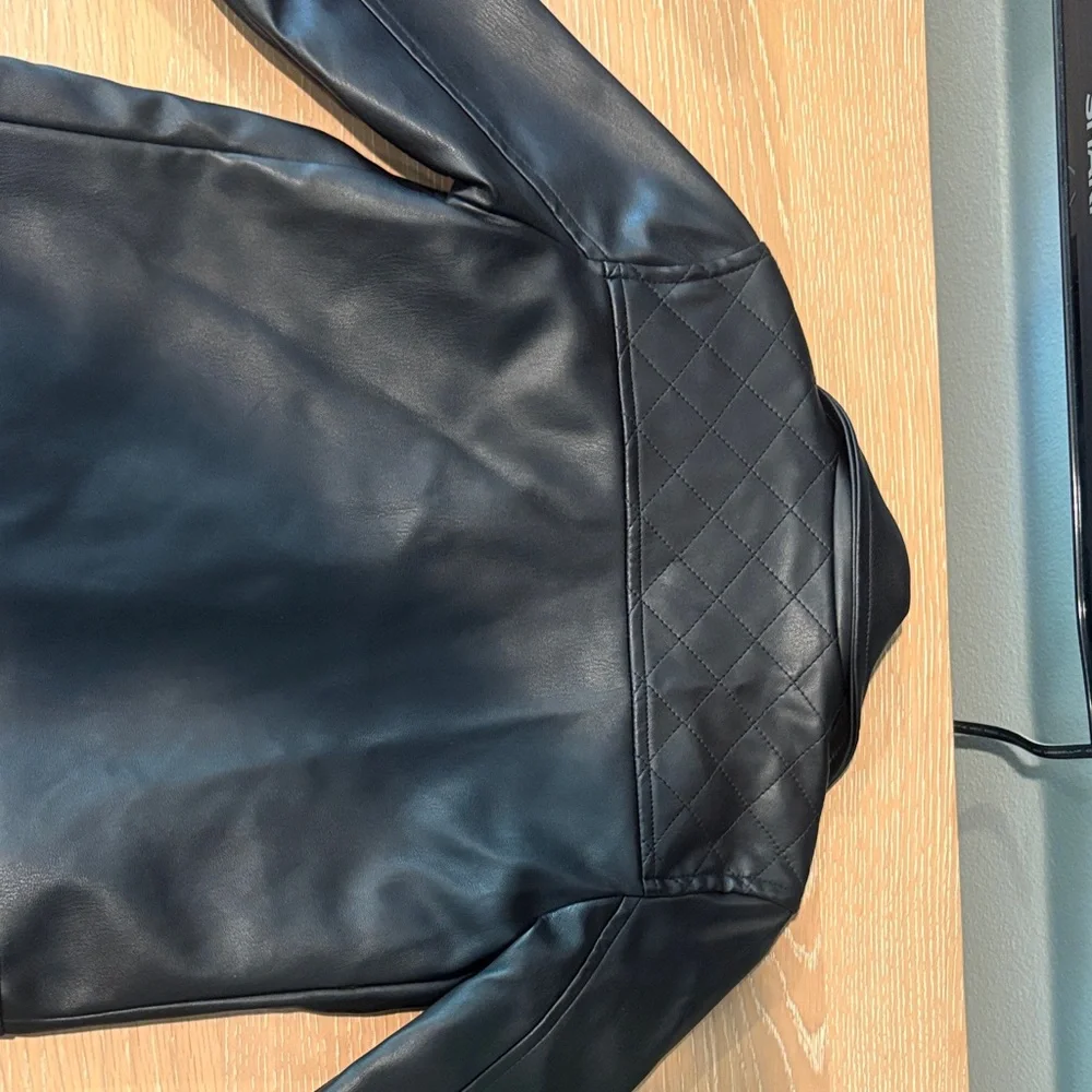 art class Black Kids Faux Leather Jacket - Picture 3 of 3